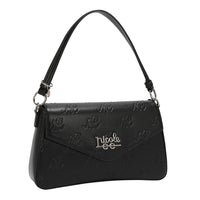 EMBOSSED NL CURVE FLAP SHOULDER BAG