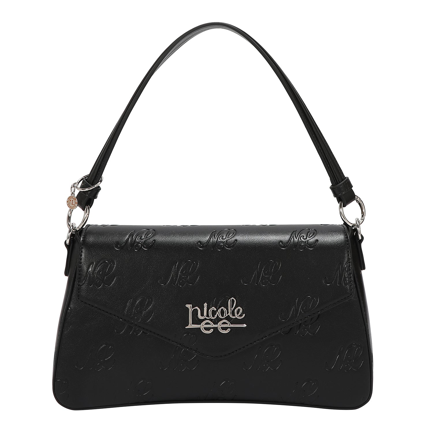 EMBOSSED NL CURVE FLAP SHOULDER BAG