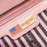 EMBOSSED NL CURVE FLAP SHOULDER BAG