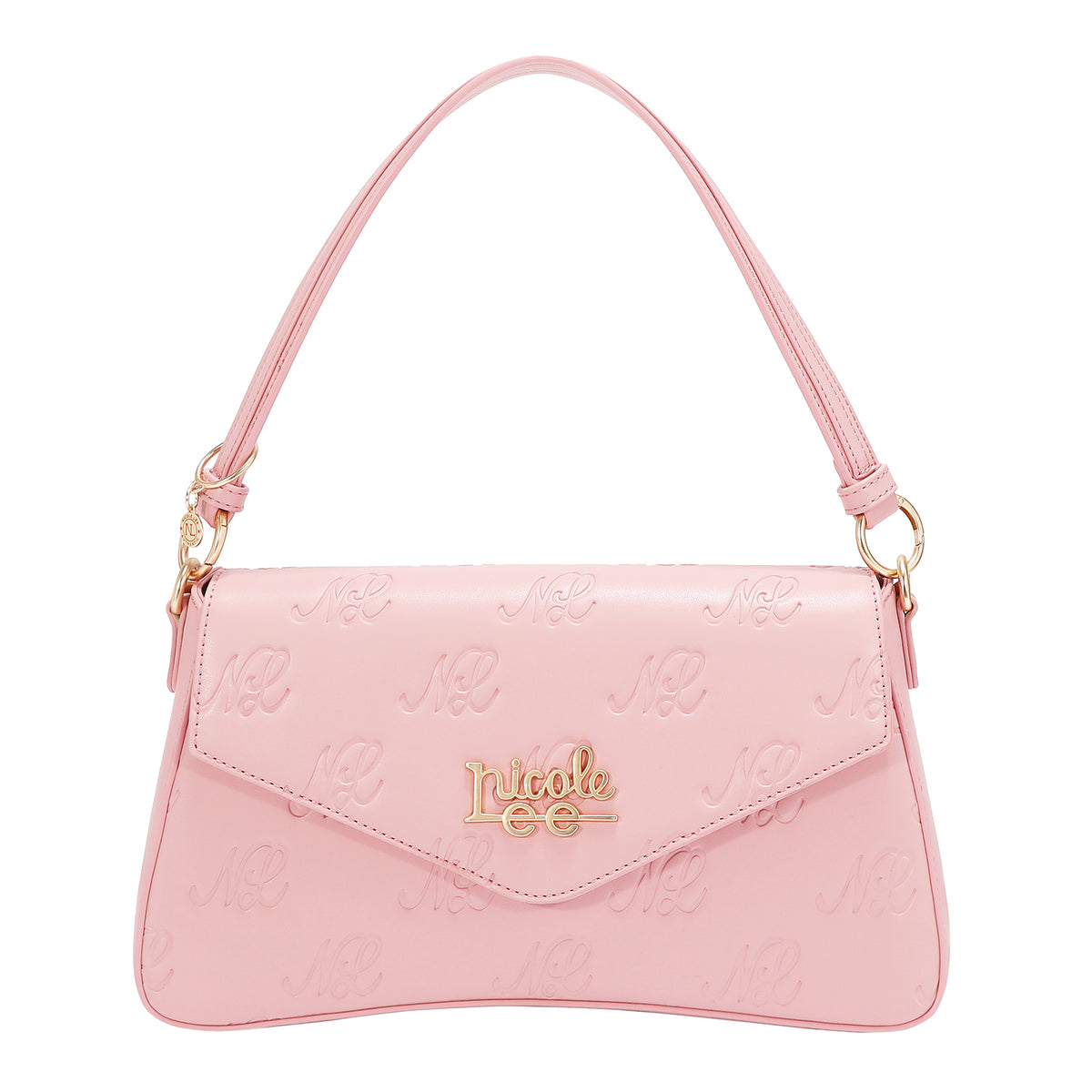 EMBOSSED NL CURVE FLAP SHOULDER BAG