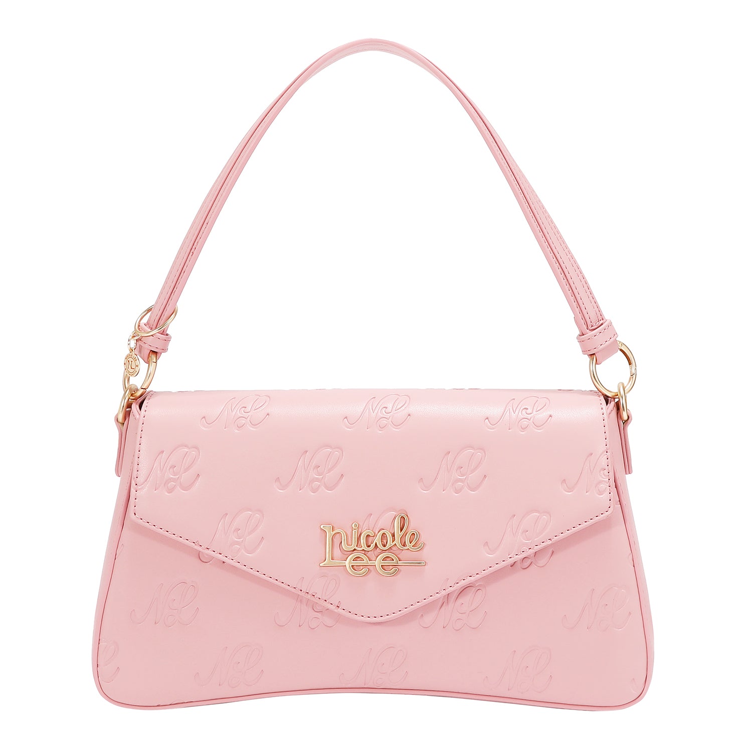 EMBOSSED NL CURVE FLAP SHOULDER BAG