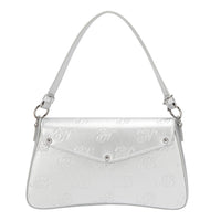 EMBOSSED NL CURVE FLAP SHOULDER BAG