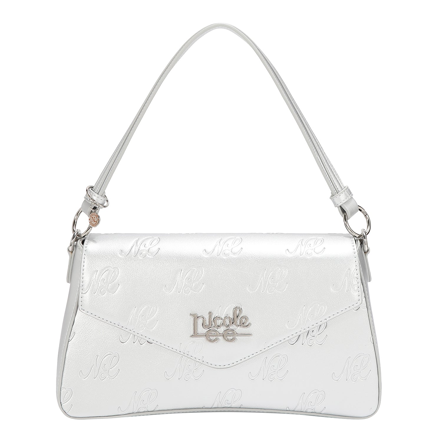 EMBOSSED NL CURVE FLAP SHOULDER BAG