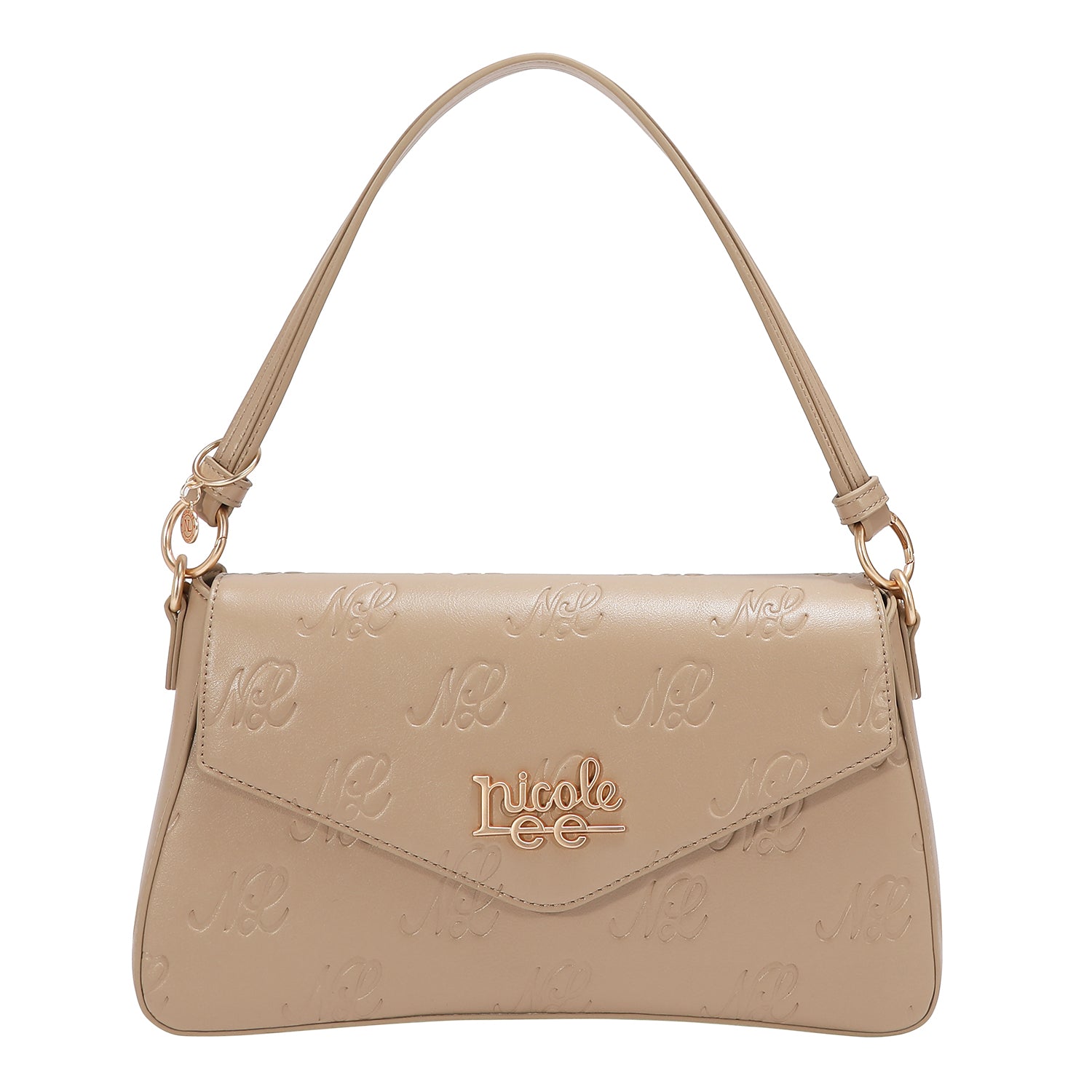 EMBOSSED NL CURVE FLAP SHOULDER BAG