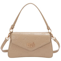 EMBOSSED NL CURVE FLAP SHOULDER BAG