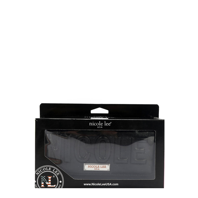 EMBOSSED LOGO TRIFOLD WALLET
