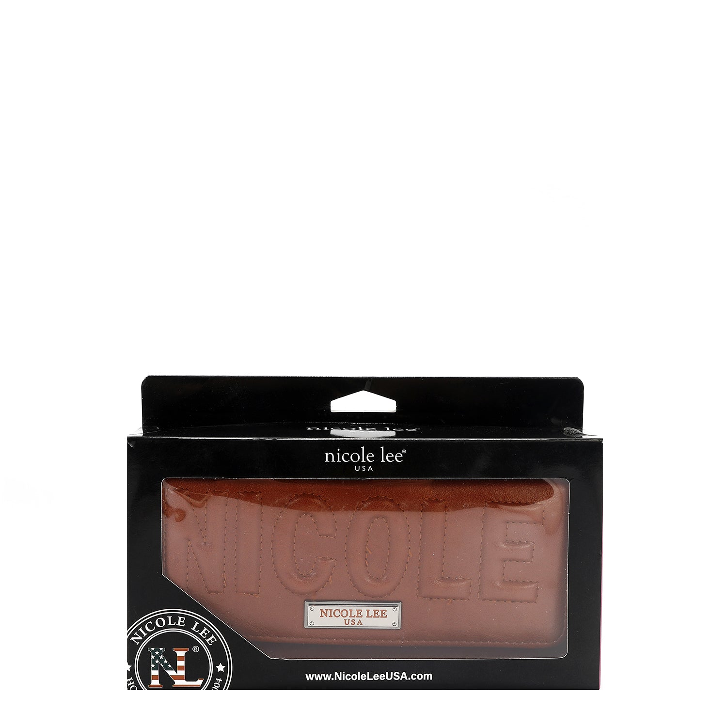 EMBOSSED LOGO TRIFOLD WALLET