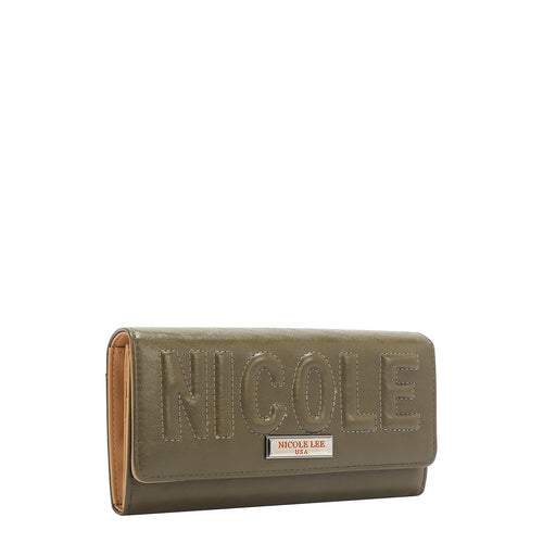 EMBOSSED LOGO TRIFOLD WALLET