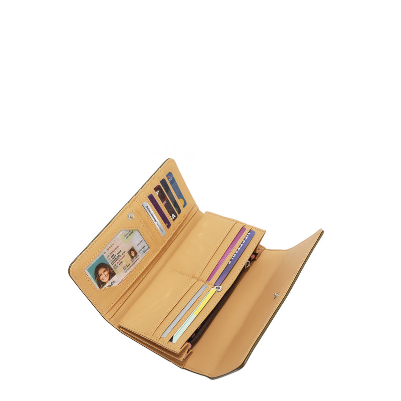 EMBOSSED LOGO TRIFOLD WALLET