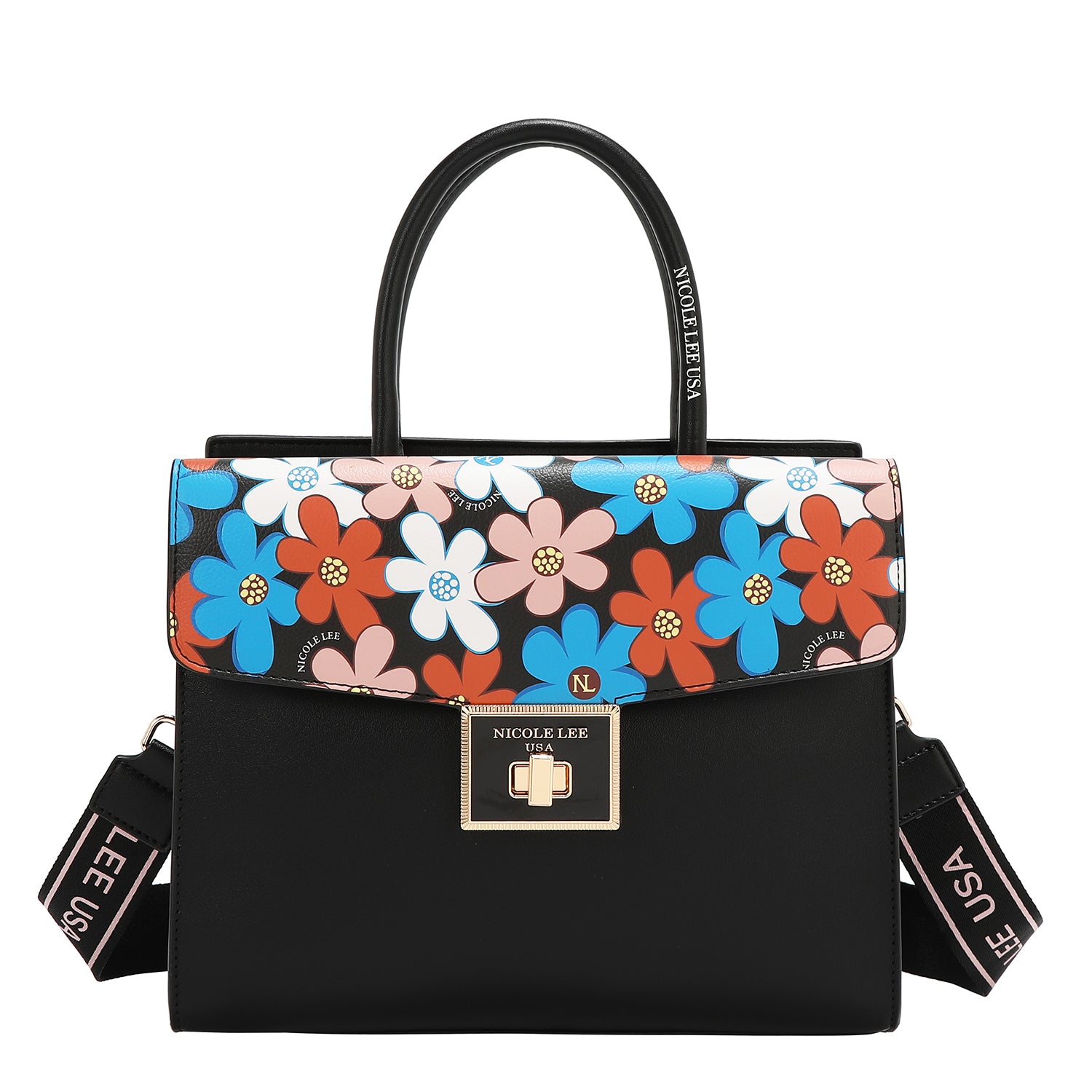 FLORAL POP SATCHEL BAG