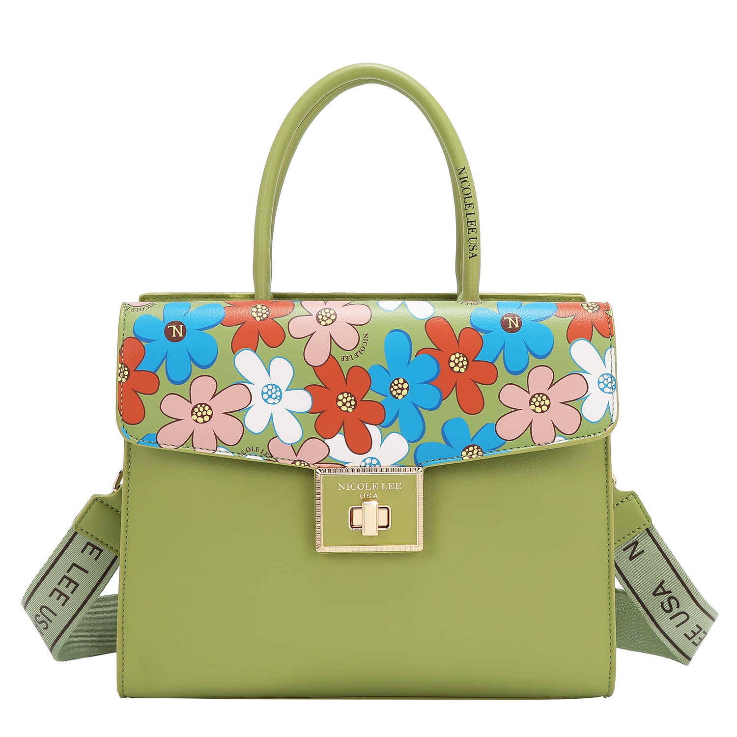 FLORAL POP SATCHEL BAG