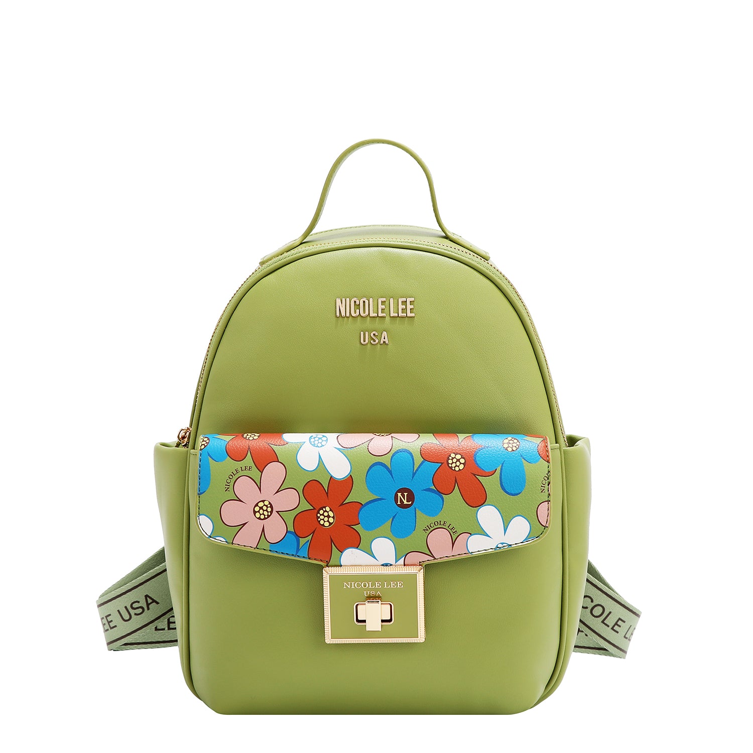 flap mini backpack FLORAL POP FLAP BACKPACK