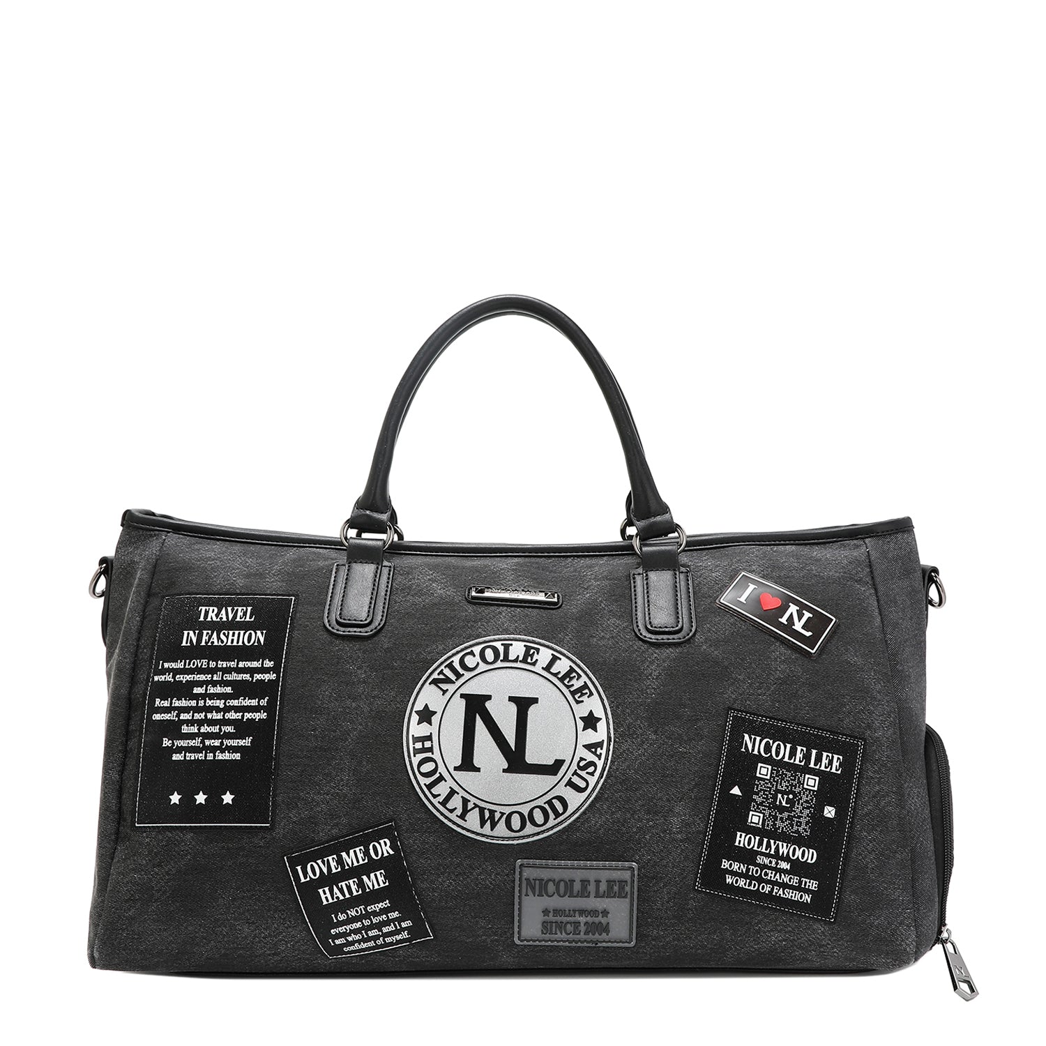 Lee Weekender Tote Bag For Women – Wax Canvas & Vegan Leather Shoulder Bag – Style LEE53-004BR