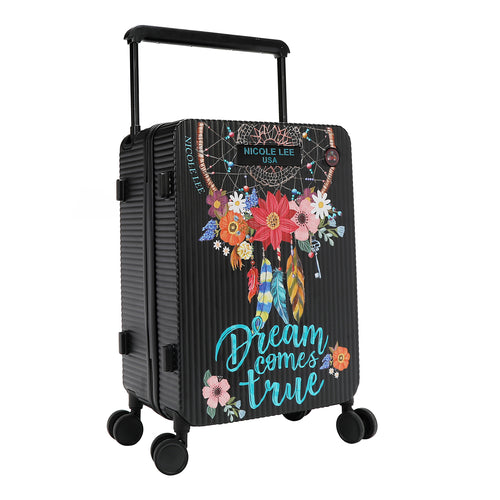 20" RIBBED CARRY-ON SUITCASE