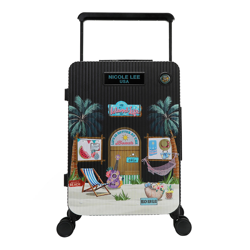 20" RIBBED CARRY-ON SUITCASE