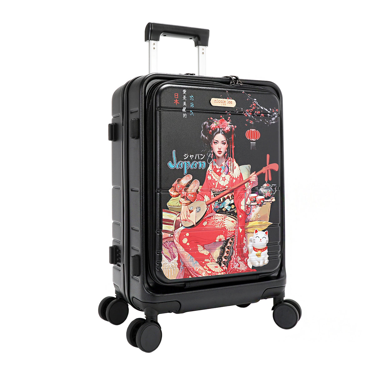 20" STRIPE CARRY-ON SUITCASE