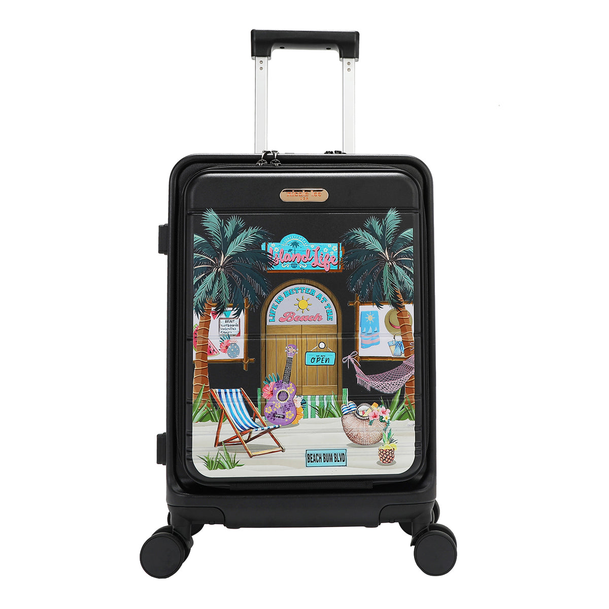 20" STRIPE CARRY-ON SUITCASE