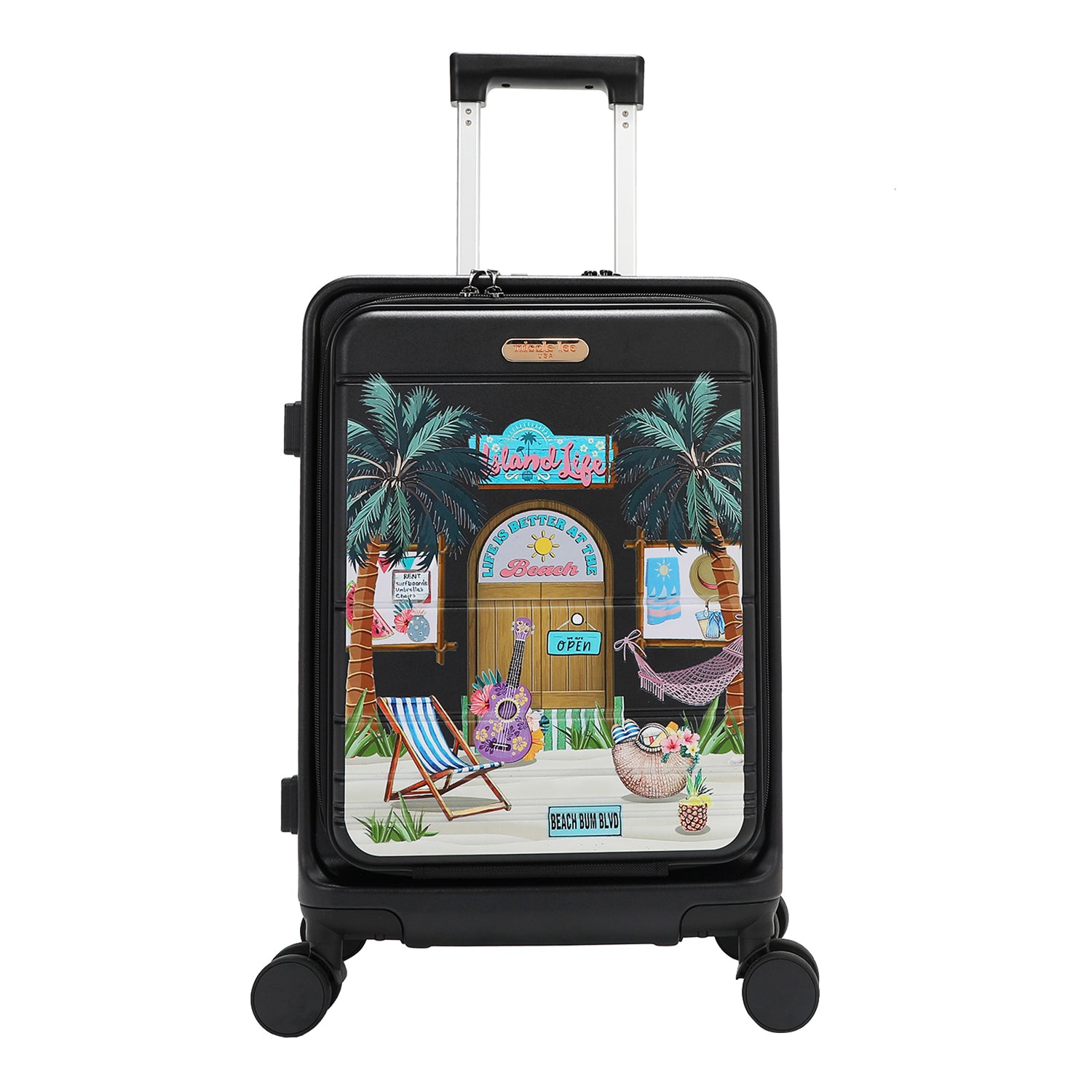 20" STRIPE CARRY-ON SUITCASE