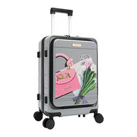 20" STRIPE CARRY-ON SUITCASE