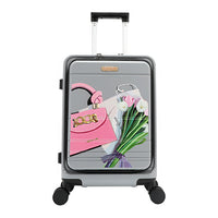 20" STRIPE CARRY-ON SUITCASE