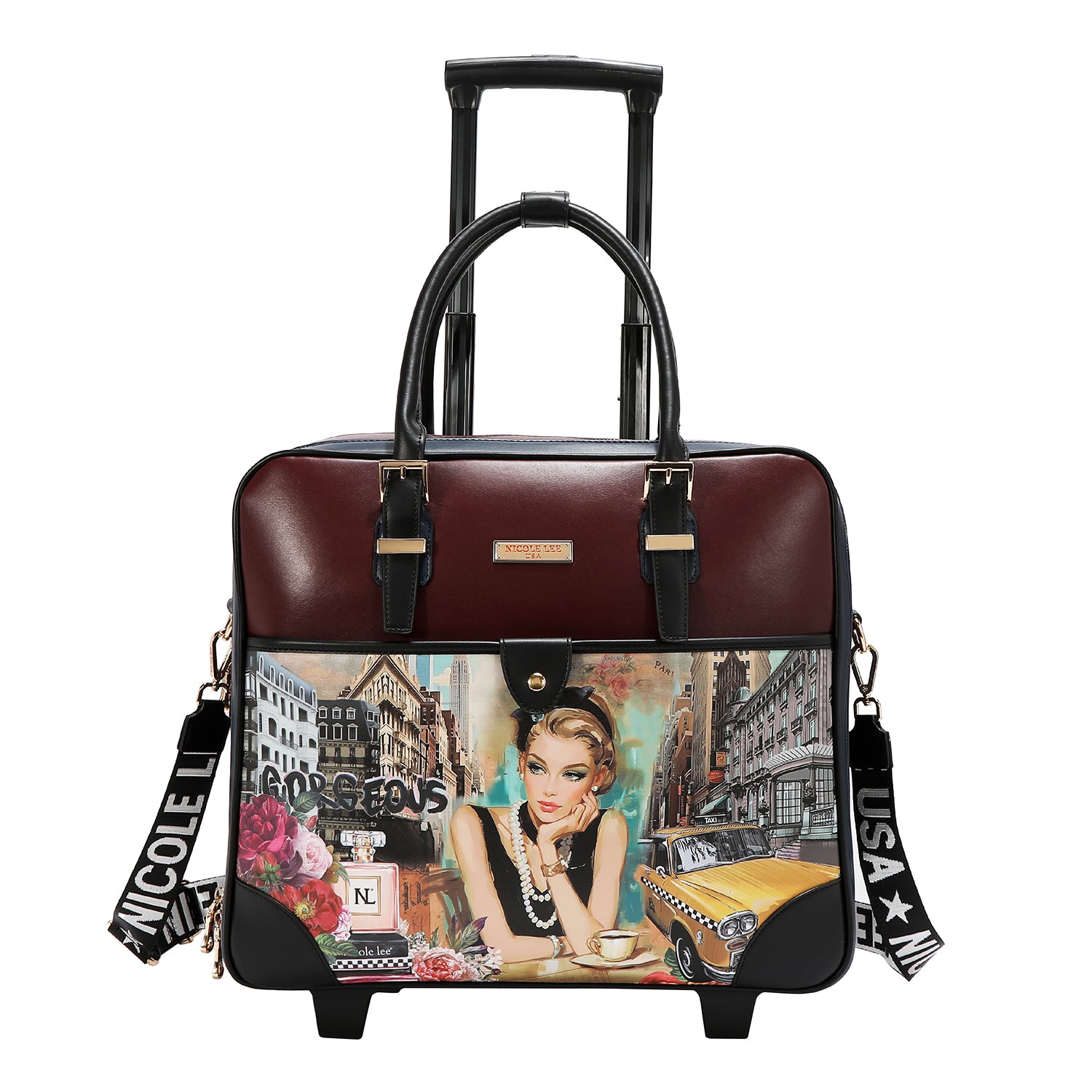 SQUARE ROLLING TRAVEL TOTE