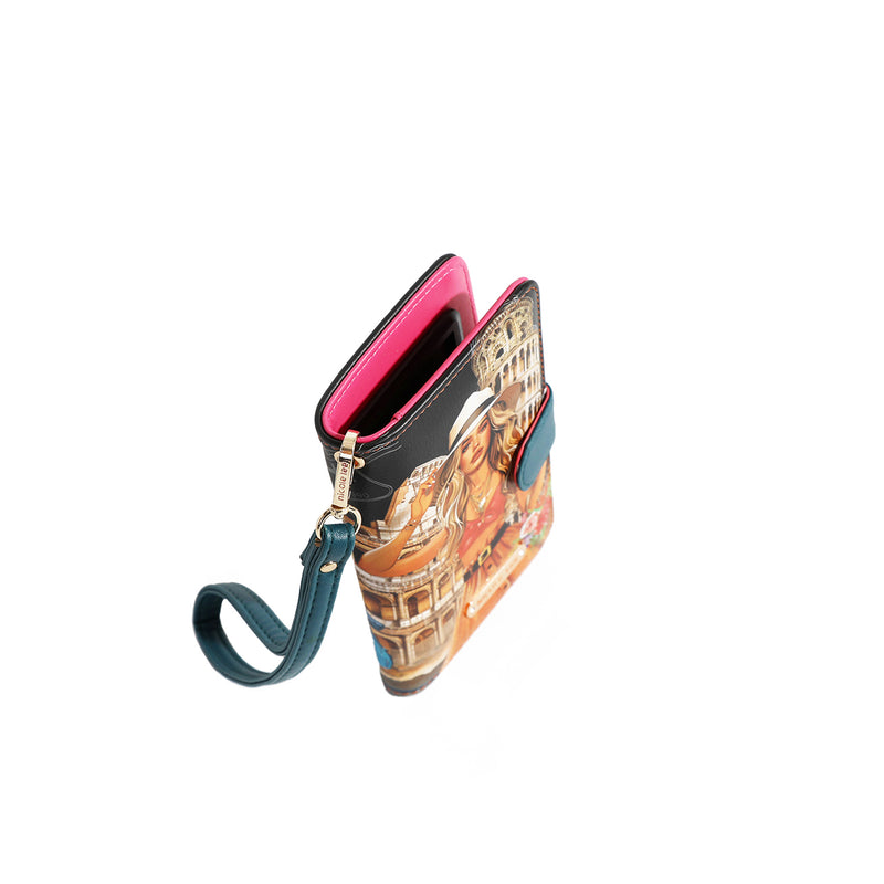 NL SIGNATURE PHONE CASE AND WALLET WRISTLET