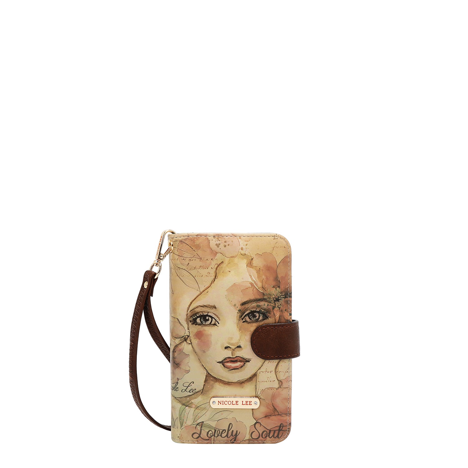 NL SIGNATURE PHONE CASE AND WALLET WRISTLET