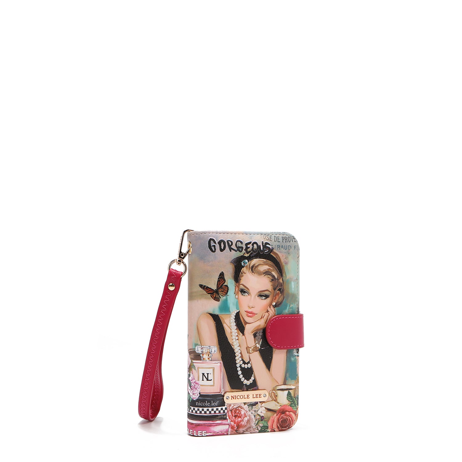 NL SIGNATURE PHONE CASE AND WALLET WRISTLET