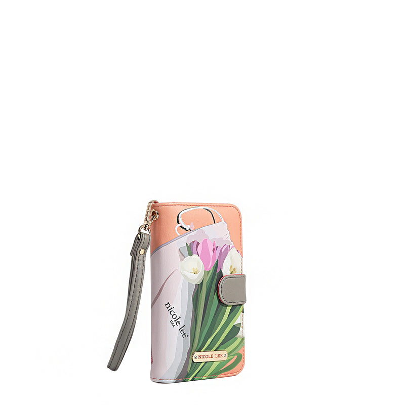 NL SIGNATURE PHONE CASE AND WALLET WRISTLET