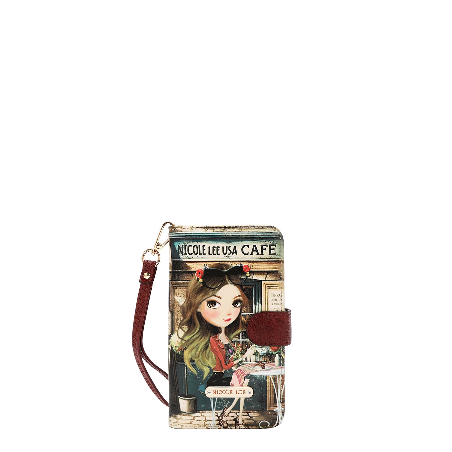 NL SIGNATURE PHONE CASE AND WALLET WRISTLET