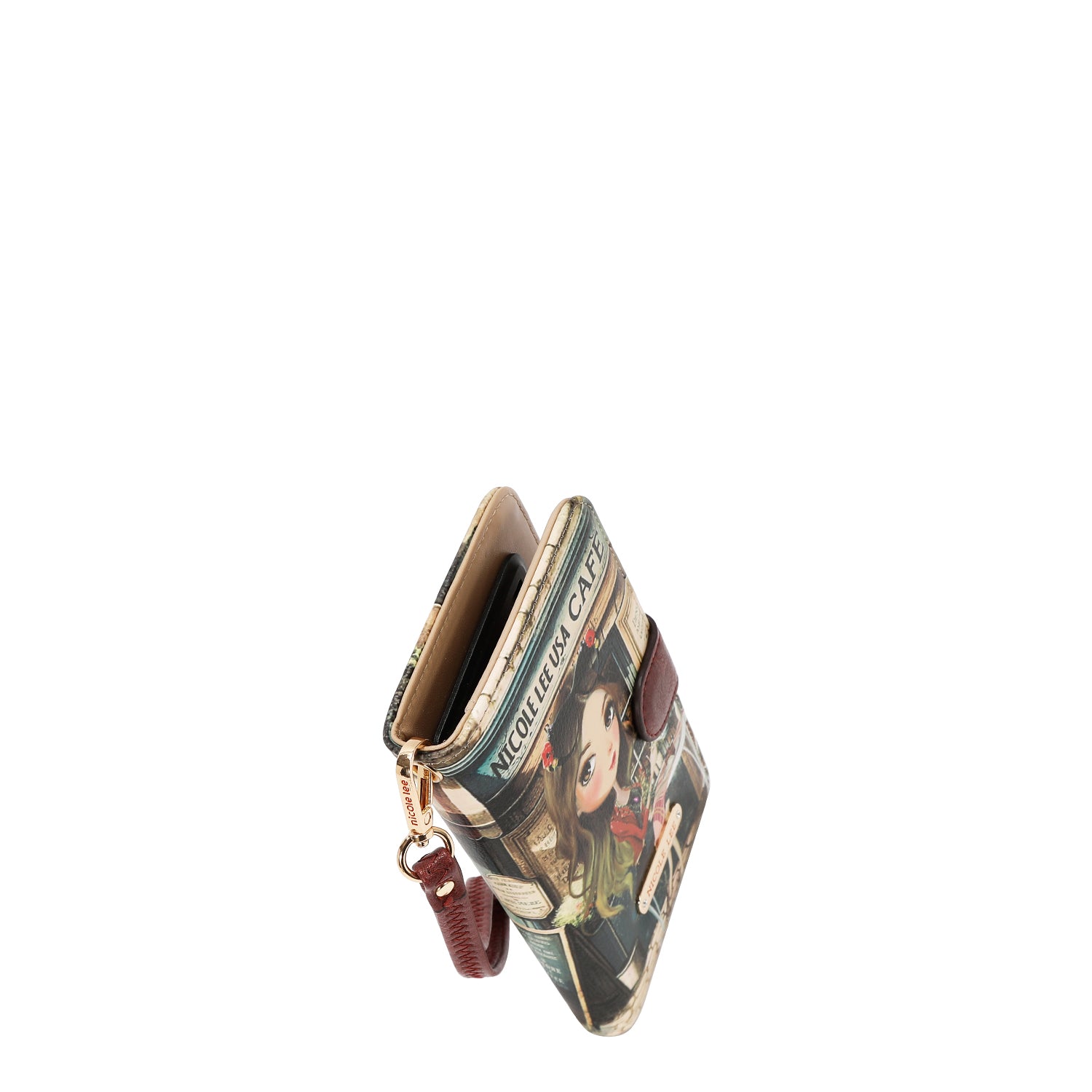 NL SIGNATURE PHONE CASE AND WALLET WRISTLET