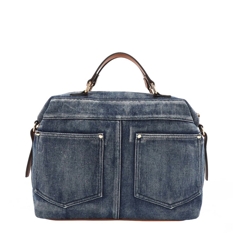 SOFIA MONTANA DENIM SATCHEL BAG