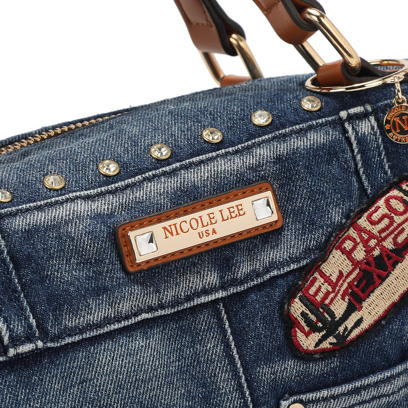 SOFIA MONTANA DENIM SATCHEL BAG