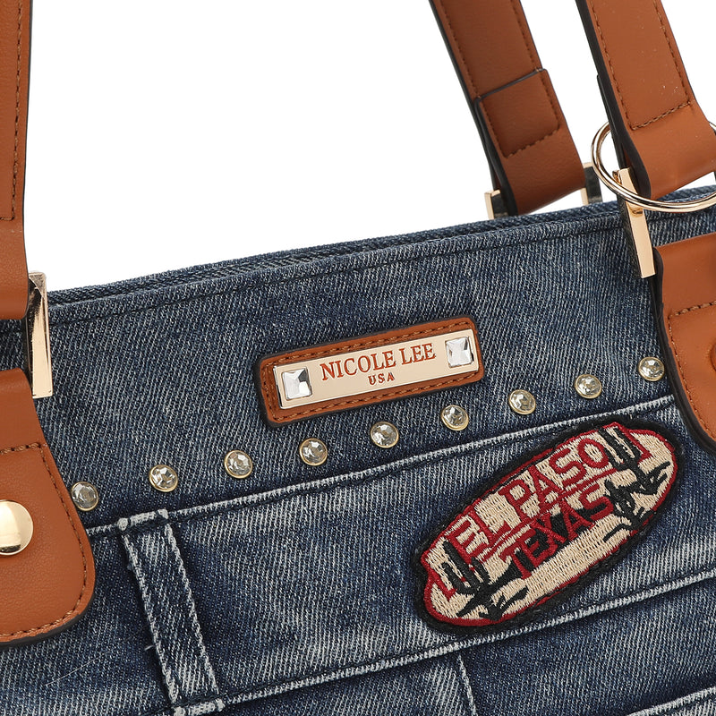 SOFIA MONTANA DENIM SHOPPER BAG