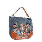 SOFIA MONTANA DENIM HOBO BAG