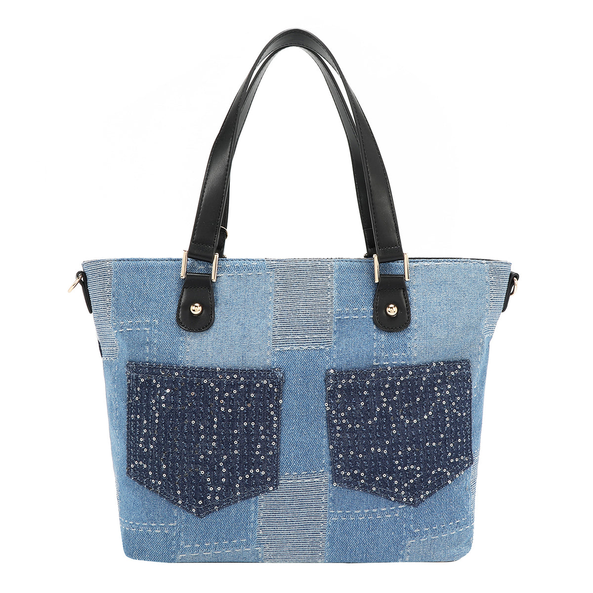BOSQUE DE AMOR DENIM SHOPPER BAG