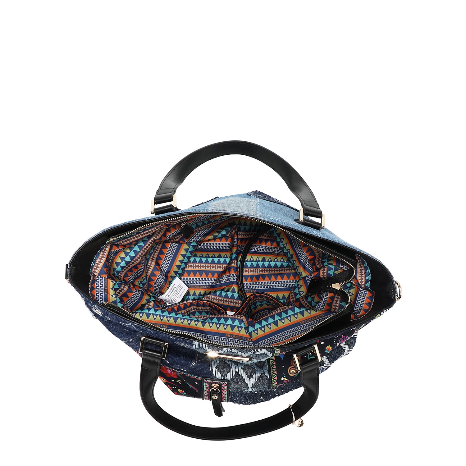 BOSQUE DE AMOR DENIM SHOPPER BAG