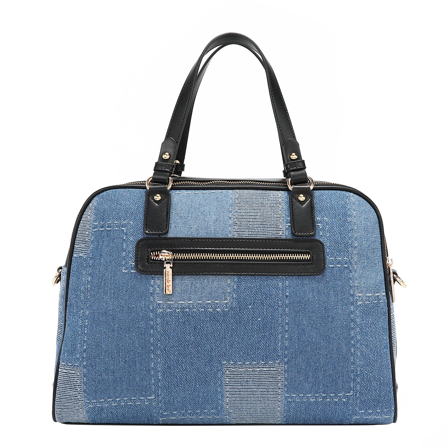Bosque de Amor Denim Satchel Bag with Embellishments that Combines