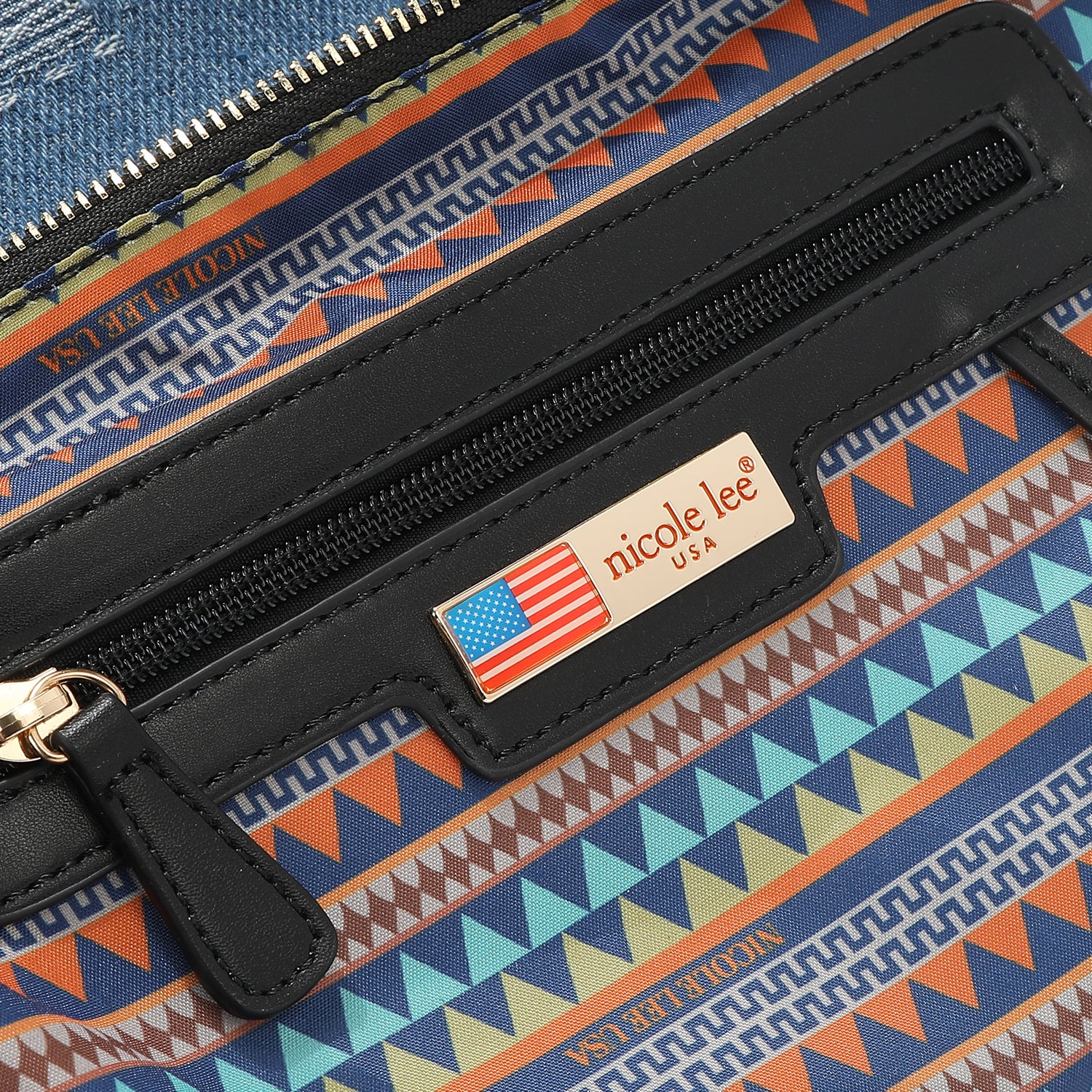 Bosque de Amor Denim Satchel Bag with Embellishments that Combines