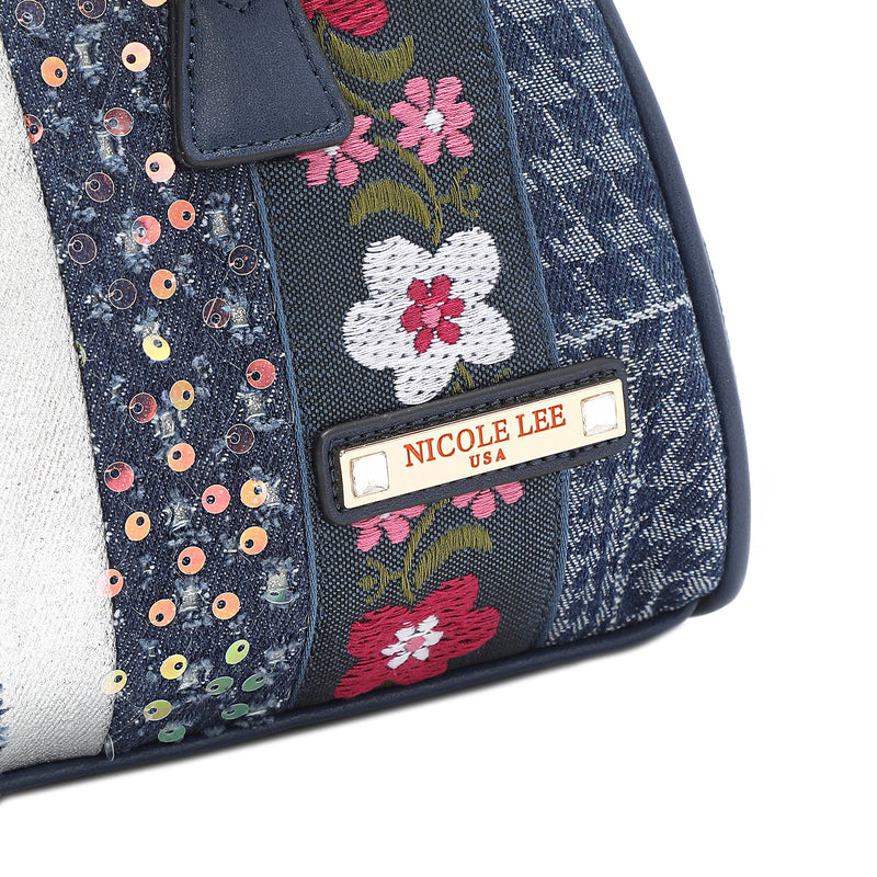 PATCH FLOWER MINI BOWLING BAG