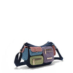 COLOR BLOCK DENIM CROSSBODY