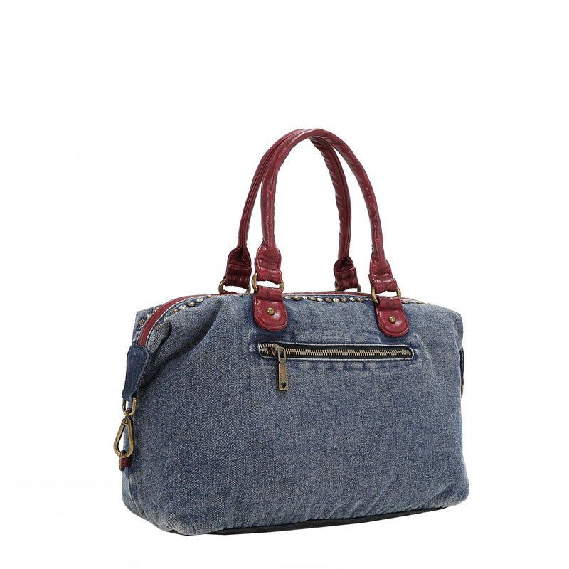 HOLLYWOOD DRIVE WASHED DENIM HANDBAG