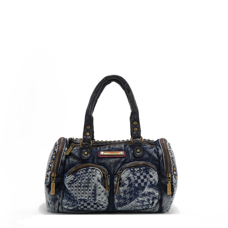 WASHED DENIM MINI HANDBAG