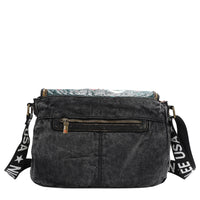 AKIKO LA BELLEZA DENIM FLAP BAG