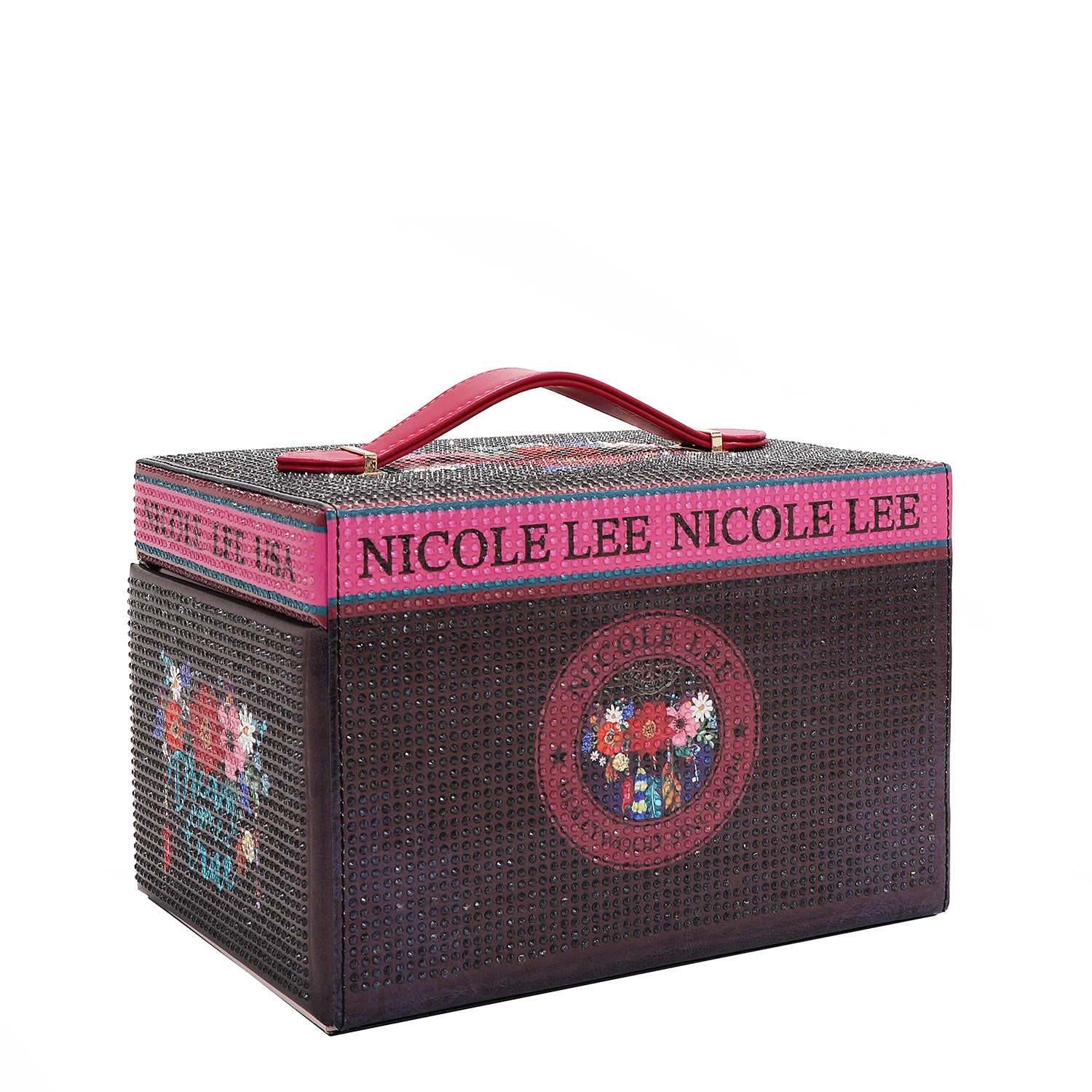 LARGE RHINESTONE JEWELRY BOX