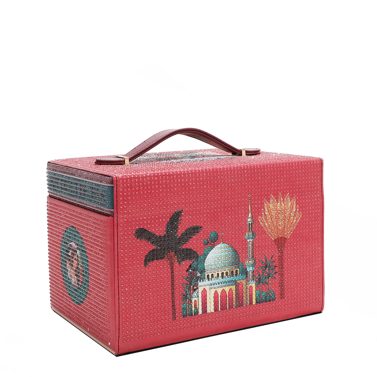 LARGE RHINESTONE JEWELRY BOX