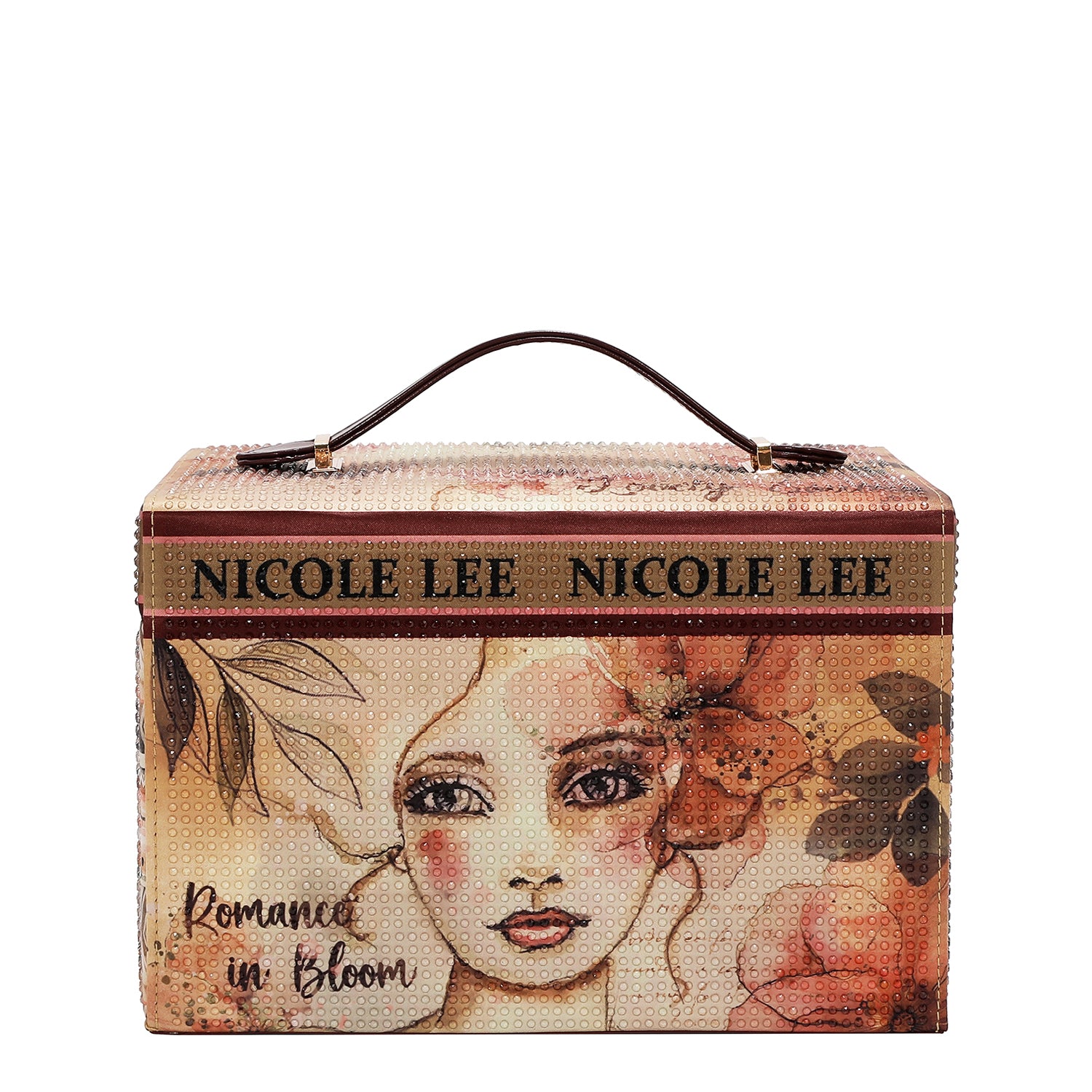 Large Rhinestone Jewelry Box Embellished and Beautifully Display