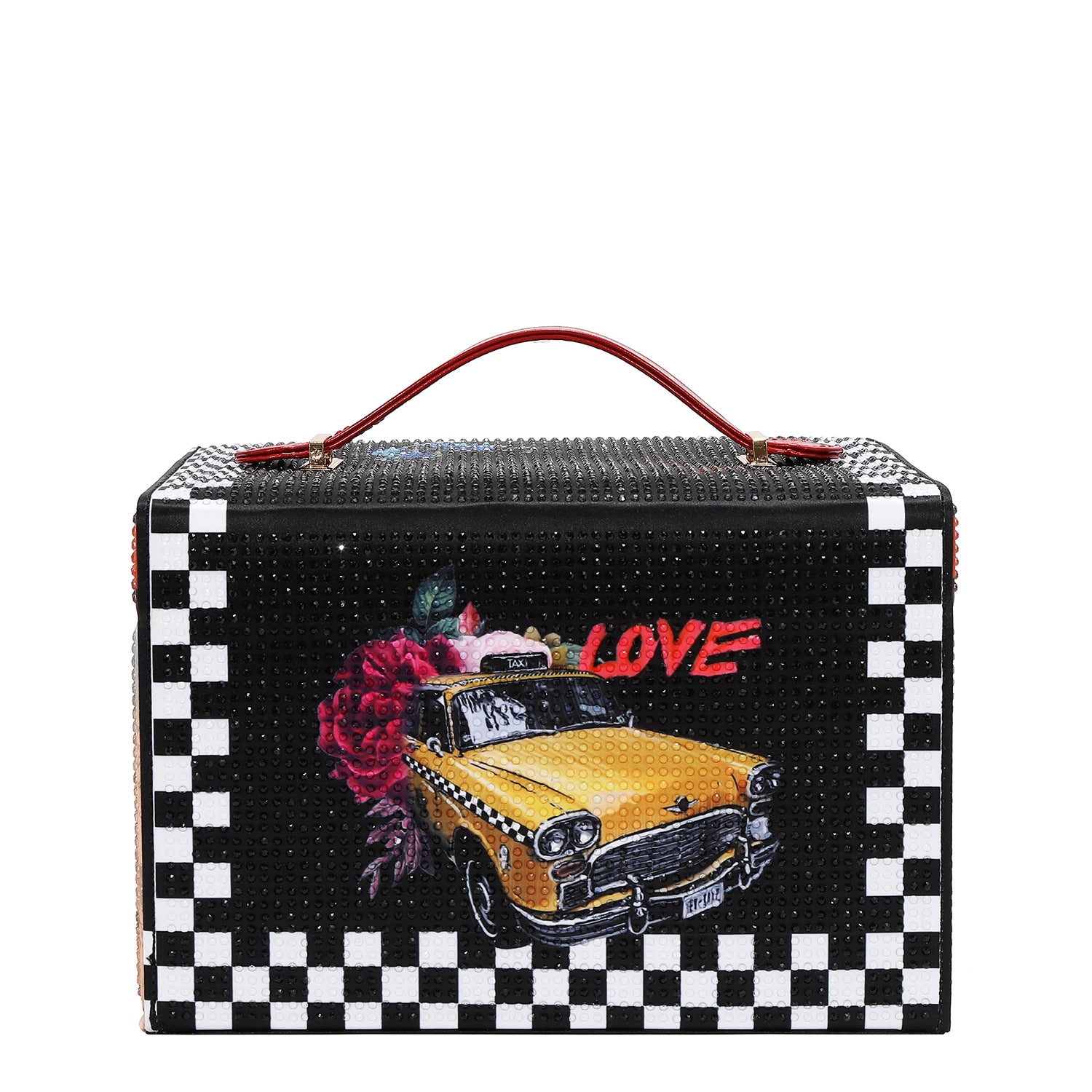 LARGE RHINESTONE JEWELRY BOX