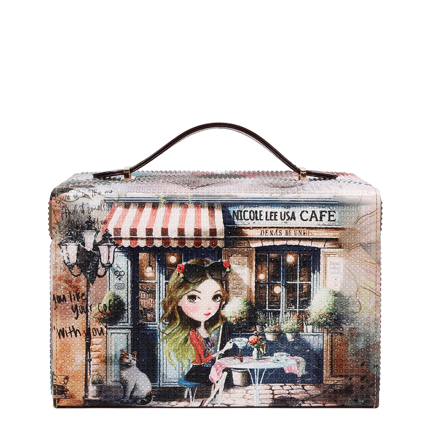 LARGE RHINESTONE JEWELRY BOX