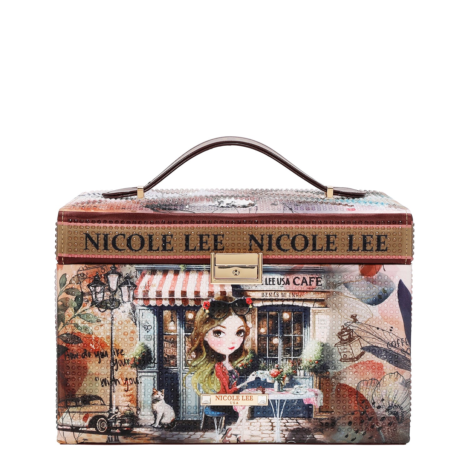 LARGE RHINESTONE JEWELRY BOX